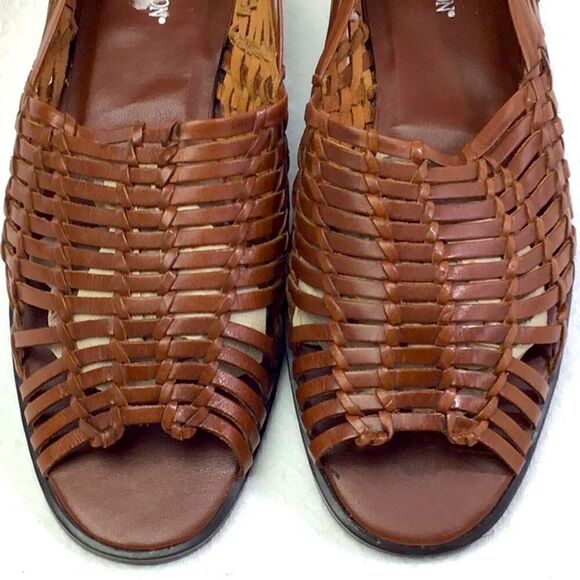 Worthington Open Toe Leather Huaraches Slip On Shoes - Picture 8 of 13